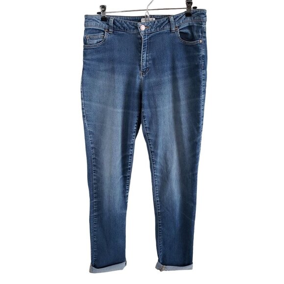 Coldwater Creek Woman's Size 12 Tall Natural Fit Tapered Skinny Jean Medium Wash - Picture 1 of 6